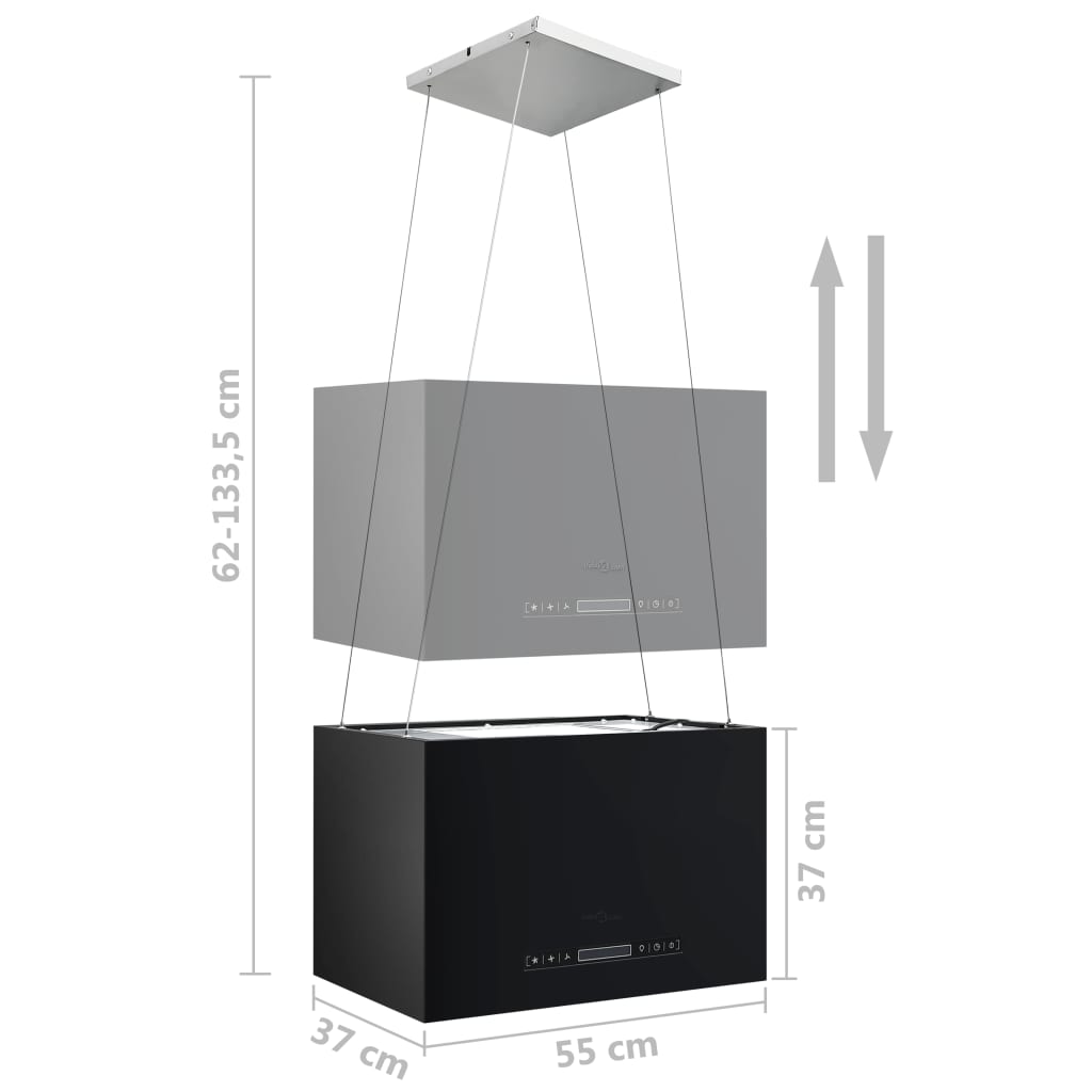 Ripustettava liesituuletin LCD 55 cm jauhemaalattu teräs