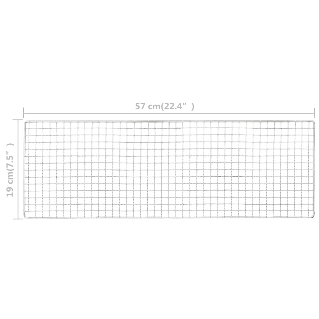 Kannettava retkigrilli teräs 60x22,5x33 cm