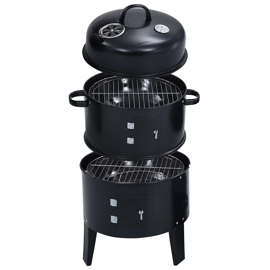 3-in-1 hiilisavustin BBQ-grilli 40x80 cm