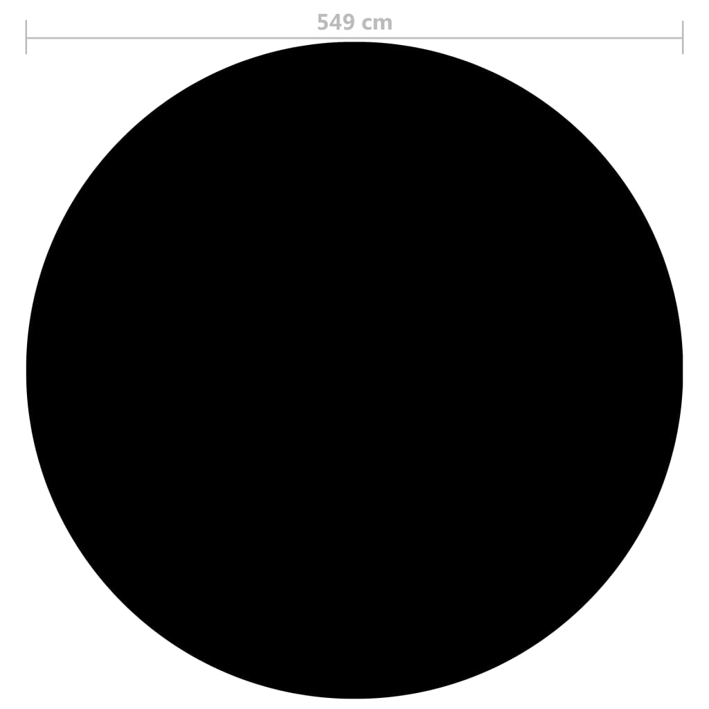 Uima-altaan suoja musta 549 cm PE