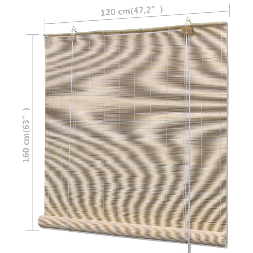 Luonnolliset bambu rullaverhot 4 kpl 120x160 cm