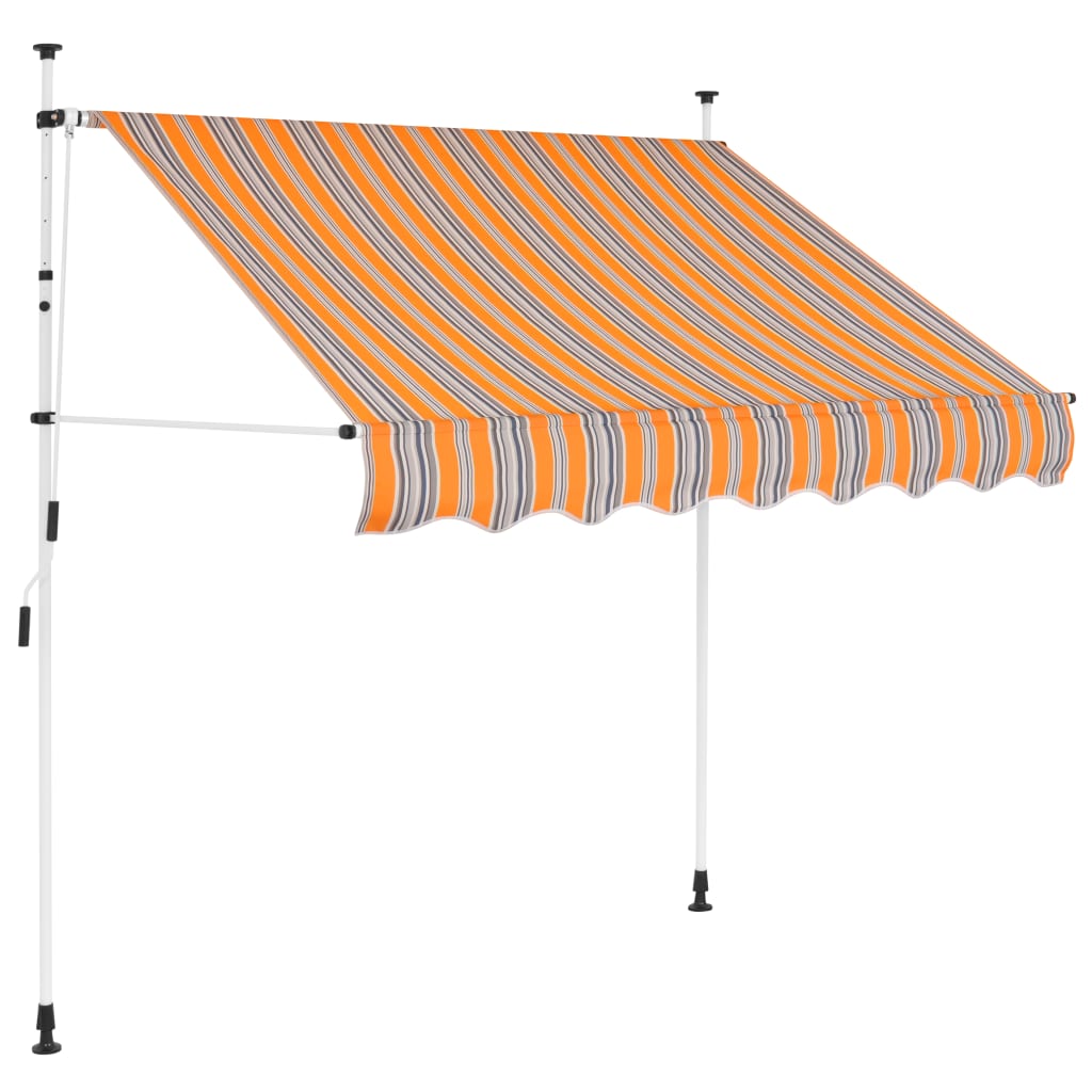 Sisäänkelattava markiisi 100 cm sinikeltaiset raidat