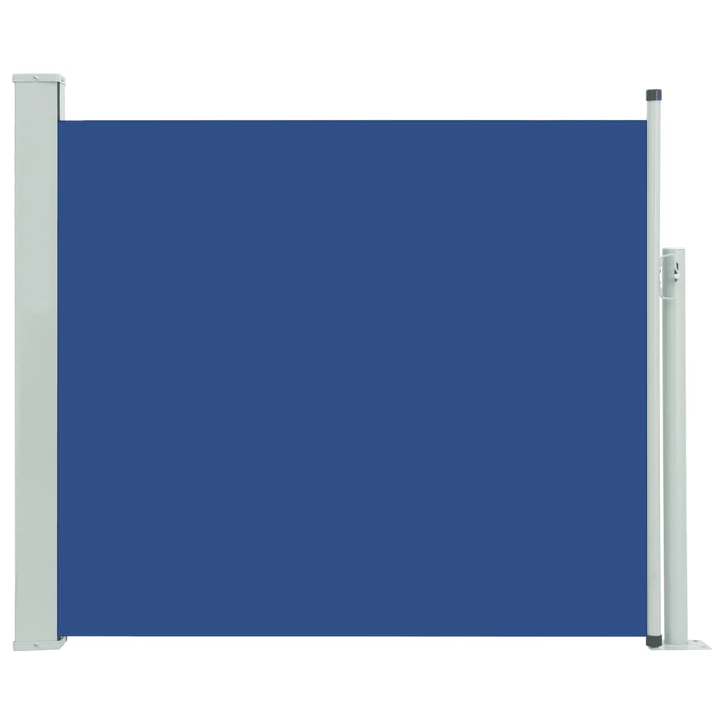 Retractable terrace side awning 100x300 cm blue