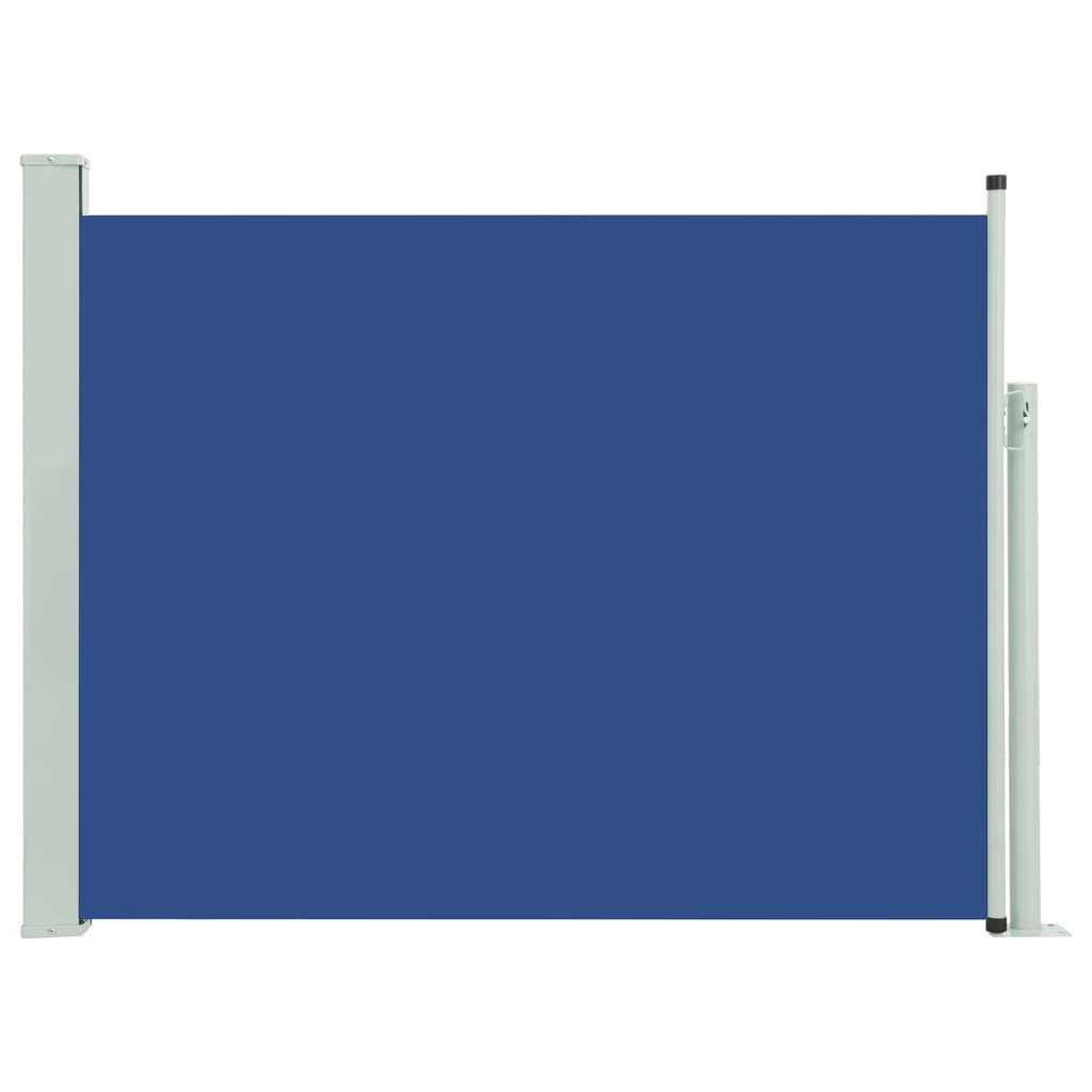 Retractable terrace side awning 140x500 cm blue