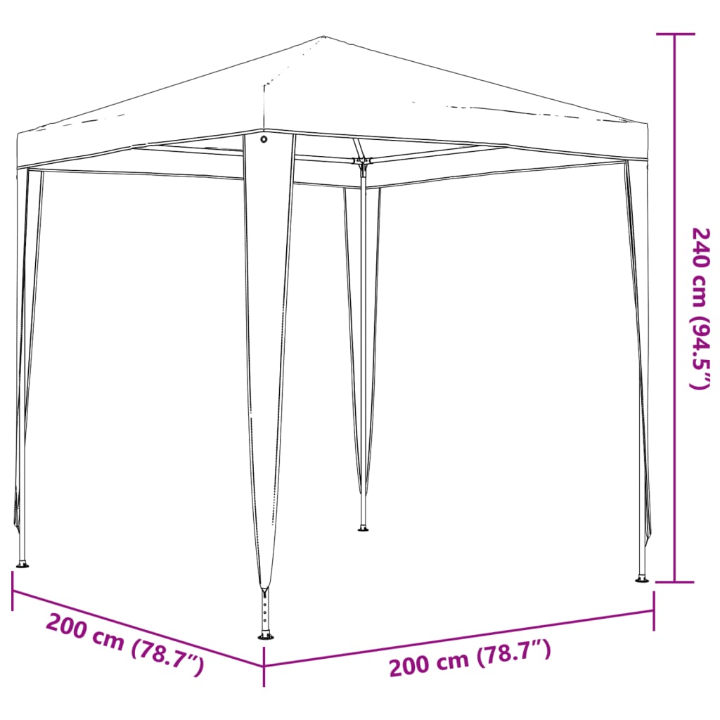 Juhlateltta 2x2 m sininen