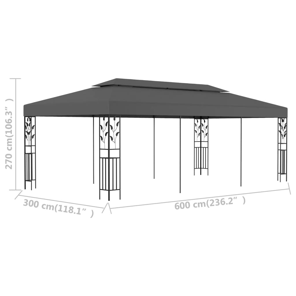 Huvimaja 3x6 m antrasiitti