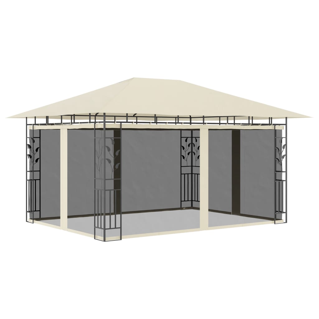 Huvimaja hyttysverkolla 4x3x2,73 m kerma 180 g/m²