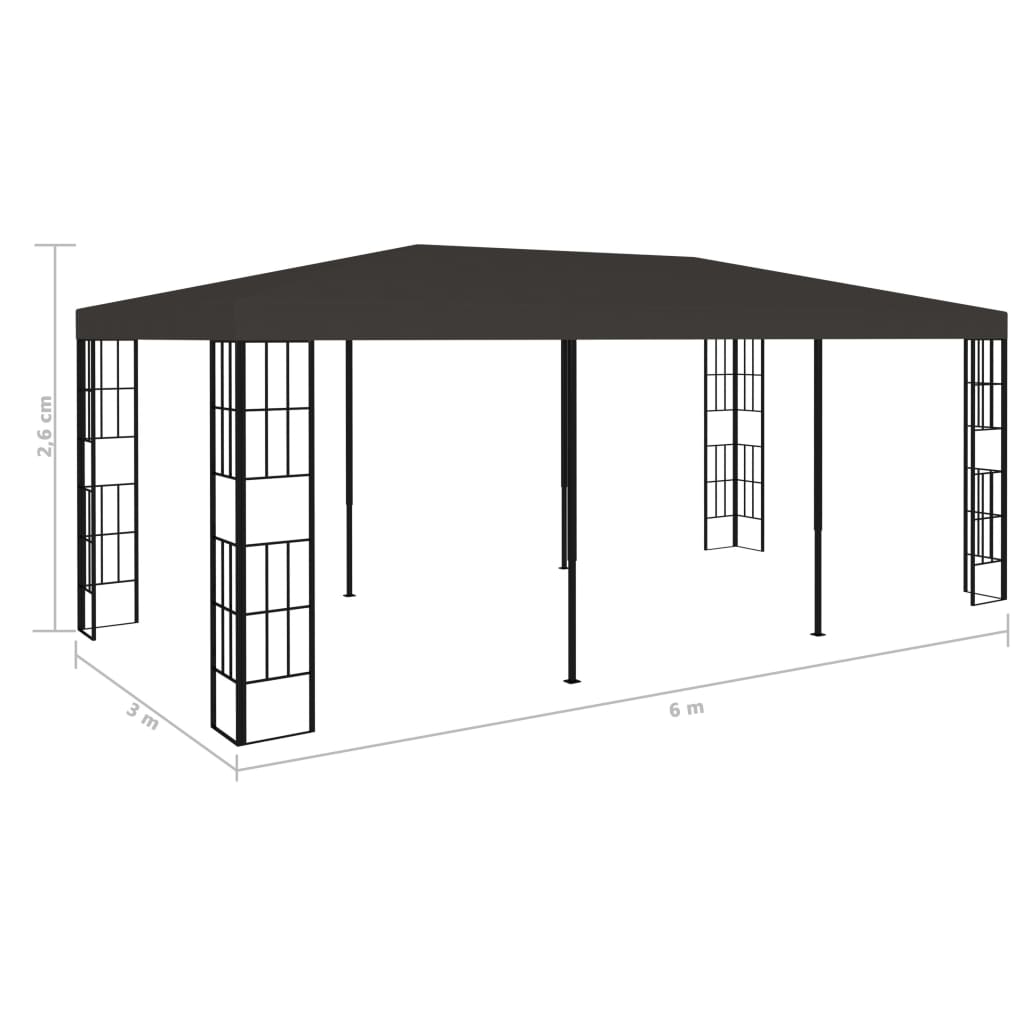 Huvimaja 3x6 m antrasiitti