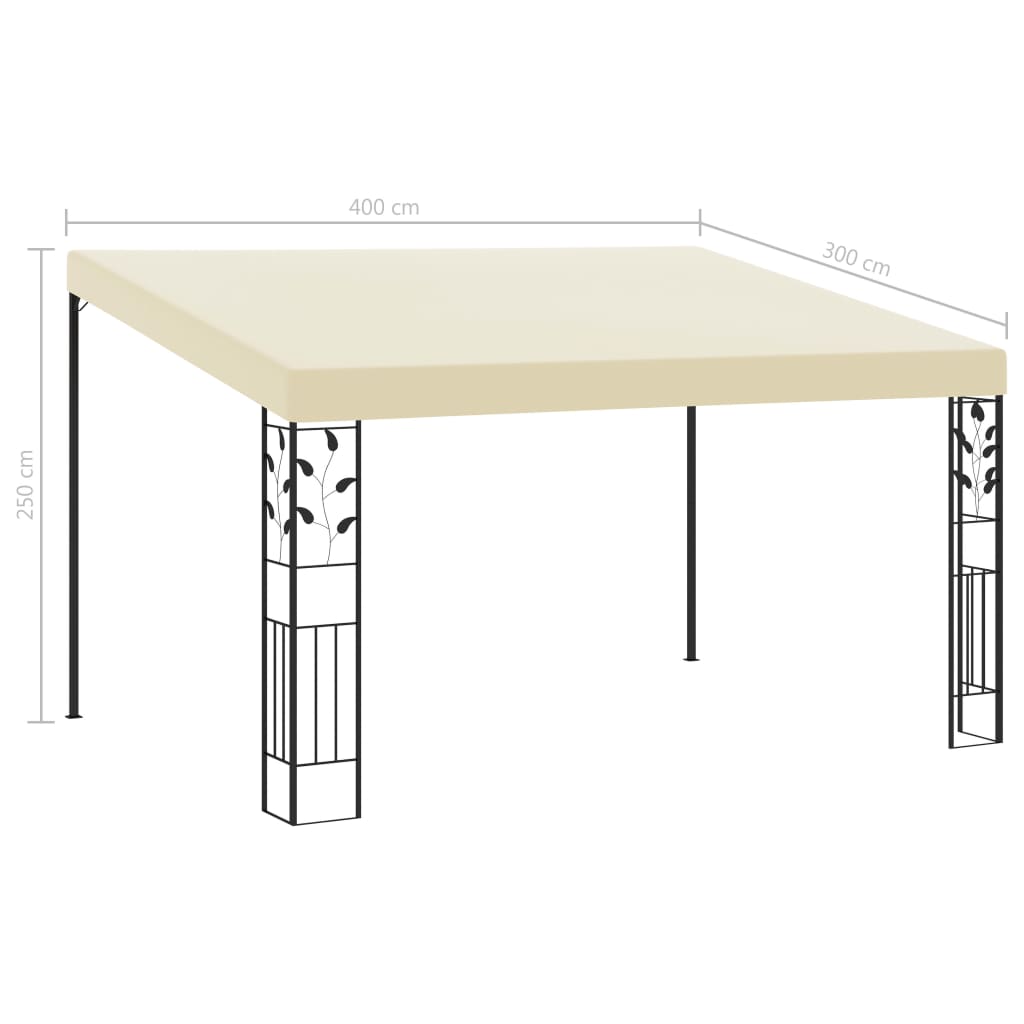 Seinään kiinnitettävä huvimaja 4x3x2,5 m kerma