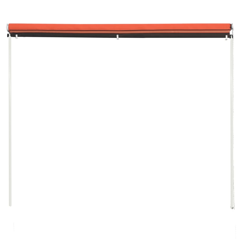 Retractable awning 250x150 cm orange and brown