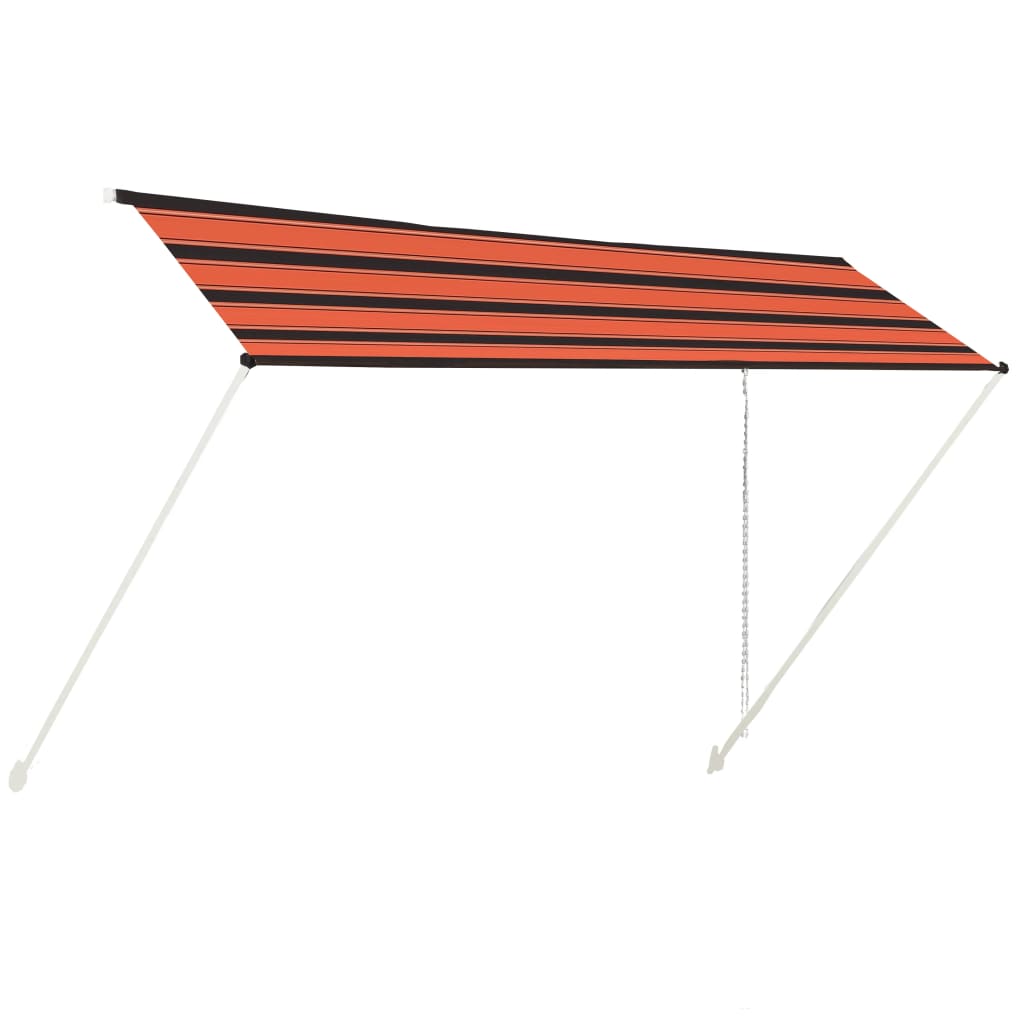 Einziehbare Markise 400x150 cm orange und braun