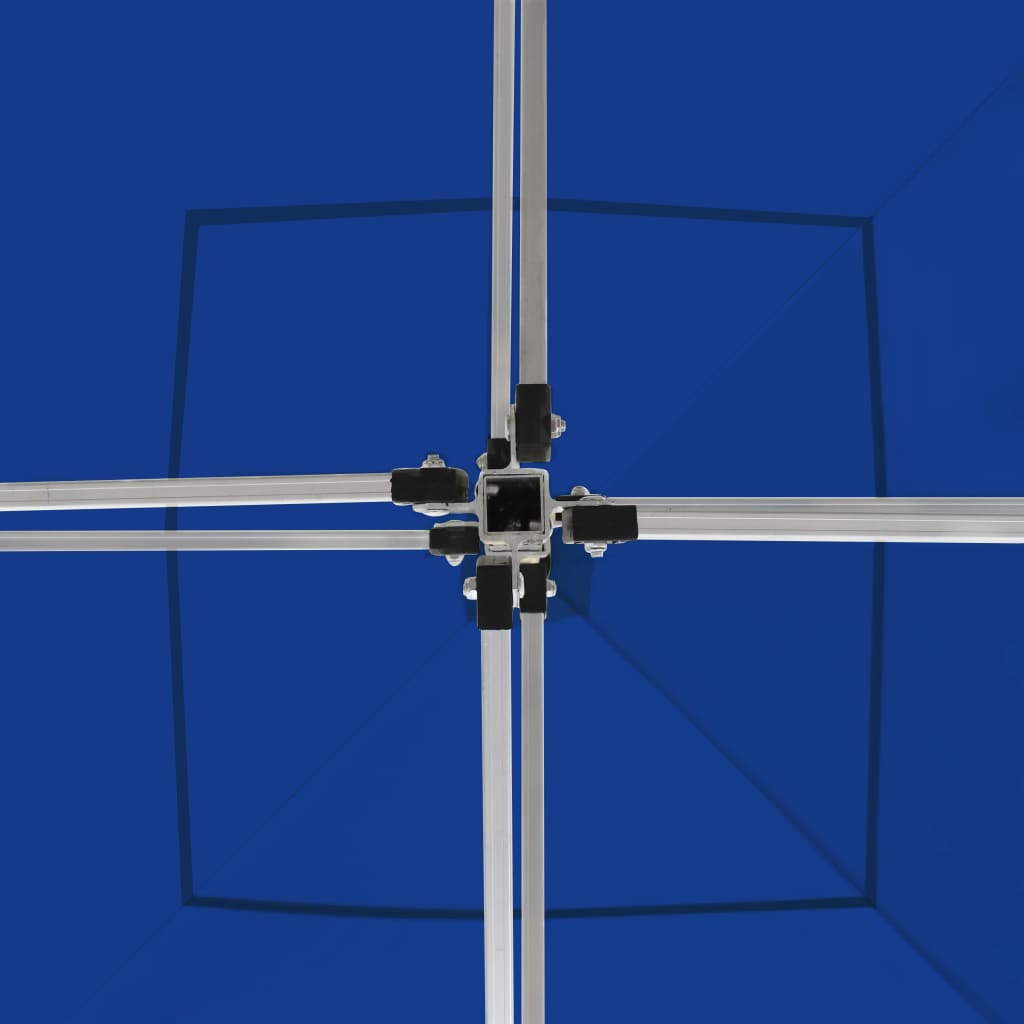 Kokoontaittuva juhlateltta seinillä alumiini 2x2 m sininen