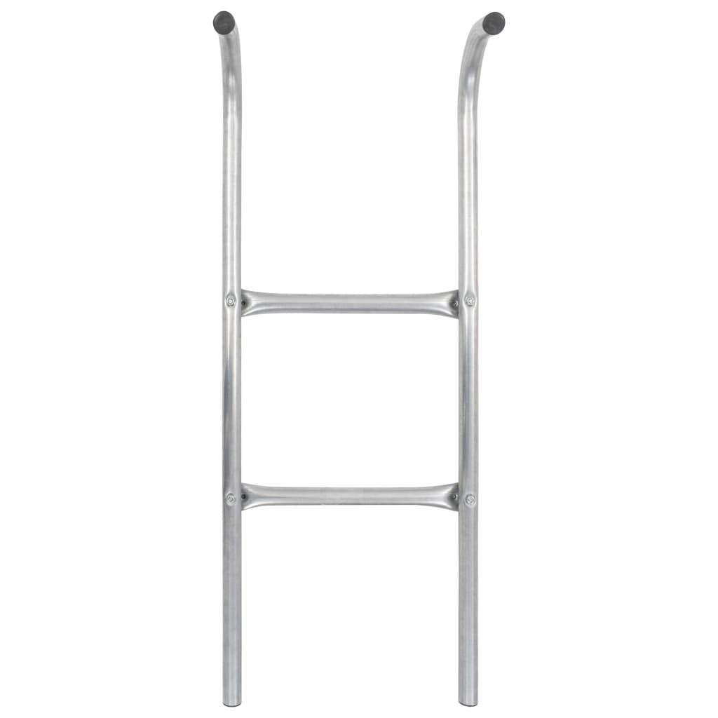 2-step trampoline ladder steel silver 72 cm