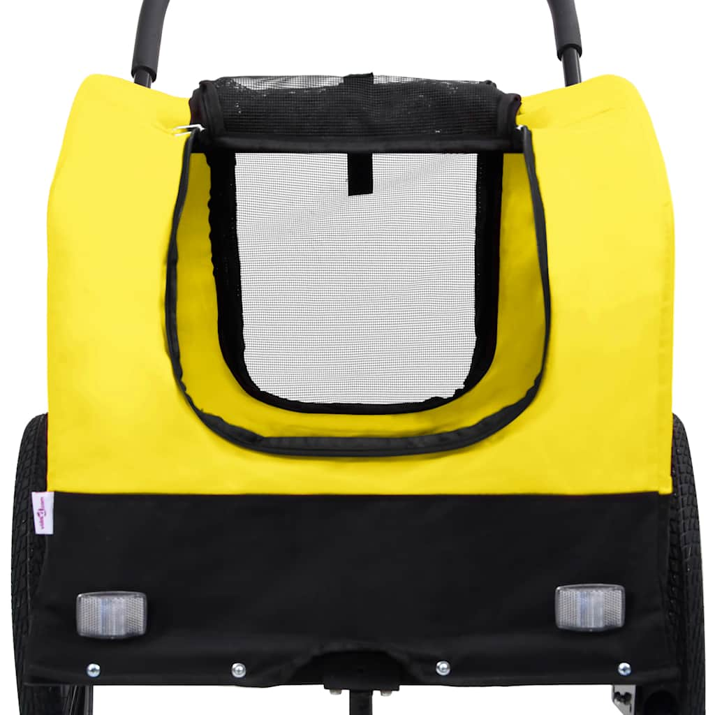 2-in-1 pet cart for bike/jogger yellow and black