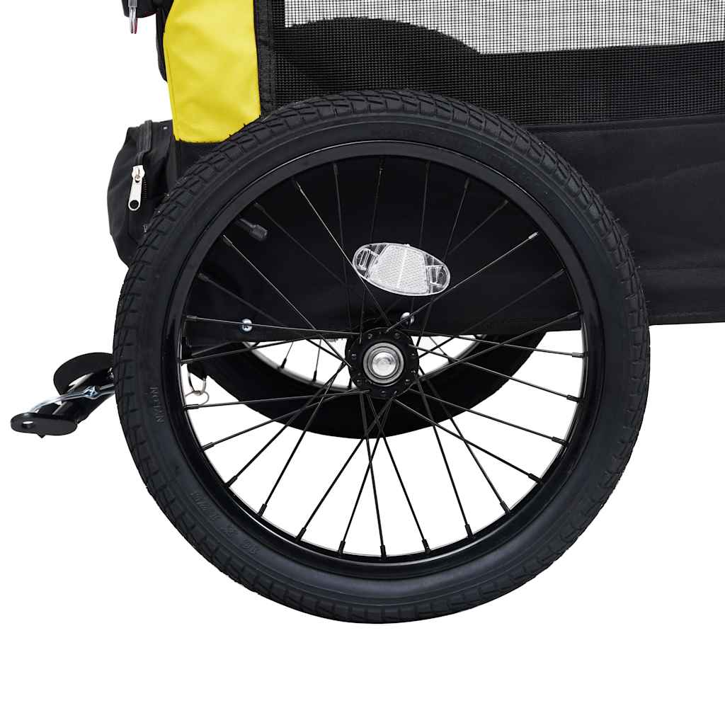 2-in-1 pet cart for bike/jogger yellow and black