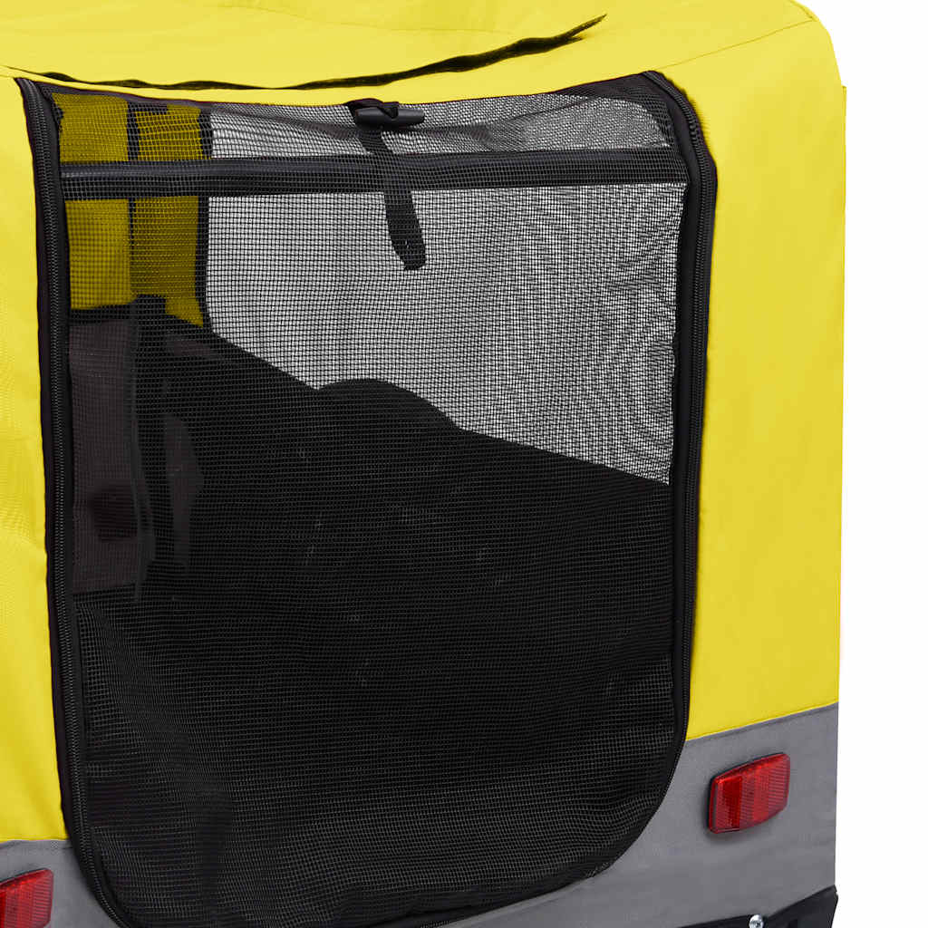 2-in-1 pet cart for bike/jogger yellow and gray