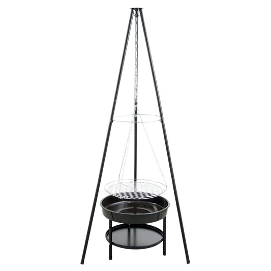 RedFire Garden grill with tripod and fire bowl 50 cm black