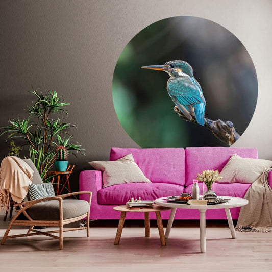 WallArt Tapetti ympyrä The Kingfisher 142,5 cm