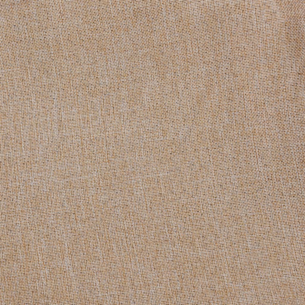 Pellavamaiset pimennysverhot renkailla 2 kpl beige 140x225 cm