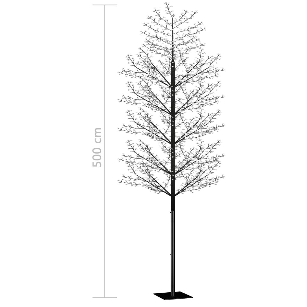 Joulukuusi 2 000 kylmän valkoista LED-valoa kirsikankukka 500cm