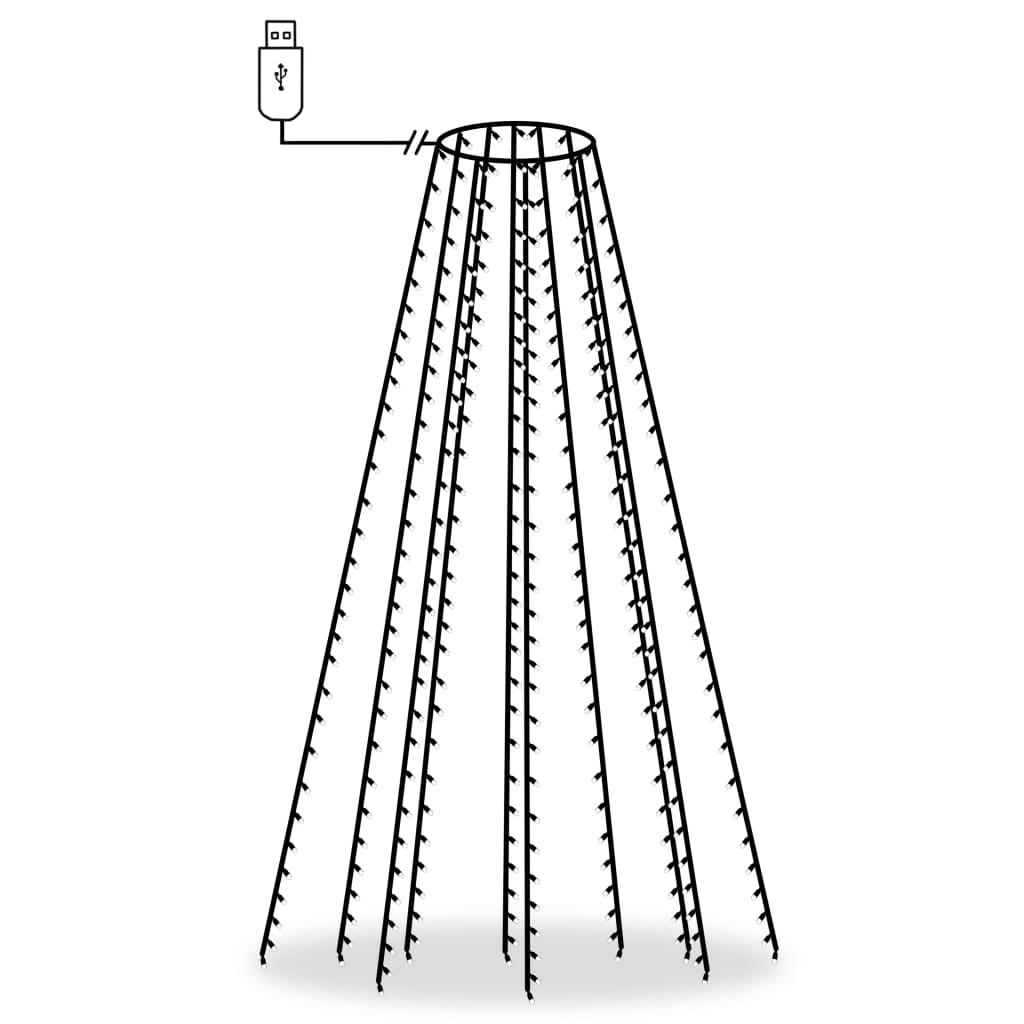 Joulukuusen valoverkko 300 LEDiä 300 cm