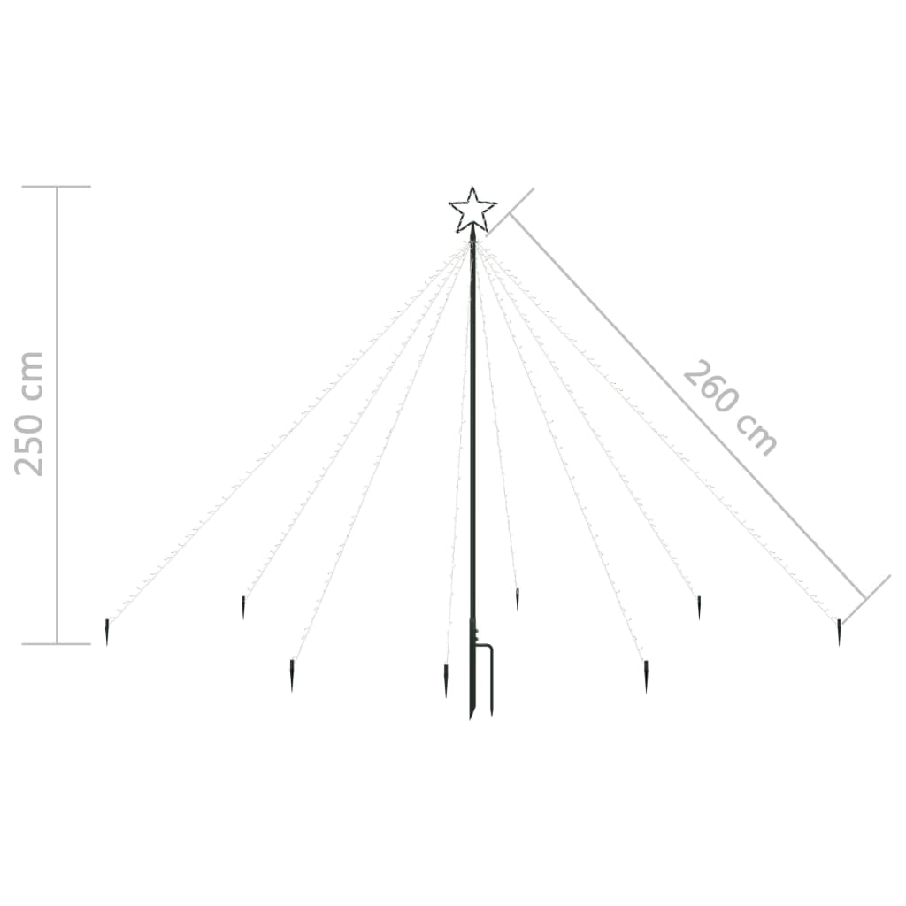 Joulukuusen valot sisä-/ulkokäyttöön 400 LED-valoa 2,5 m