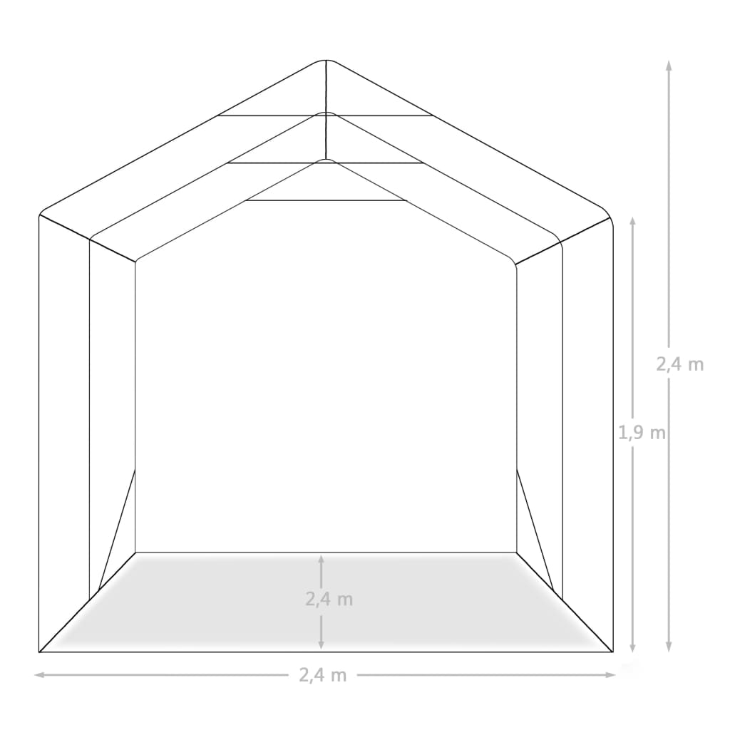 Autotalliteltta PVC 2,4x2,4 m vihreä