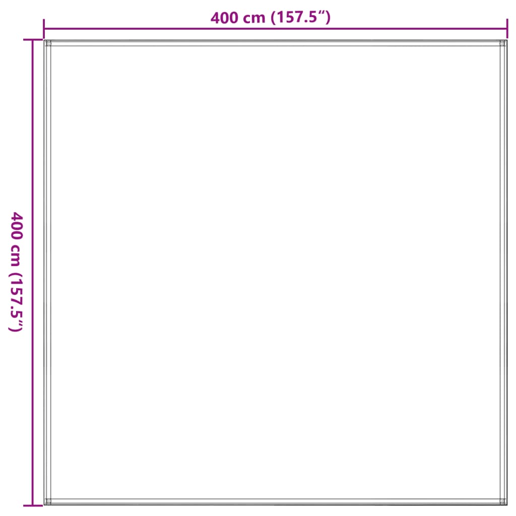 Telttamatto 400x400 cm sininen HDPE