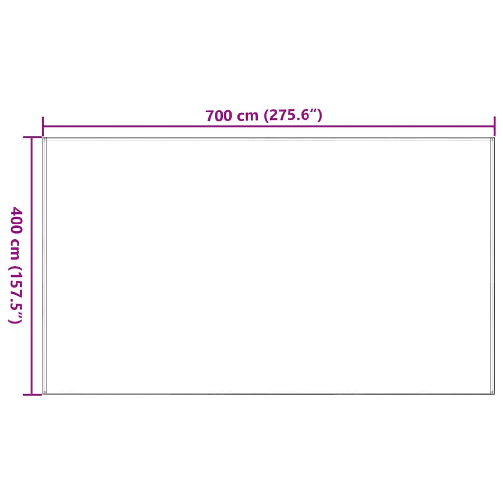 Telttamatto taupe 400x700 cm HDPE