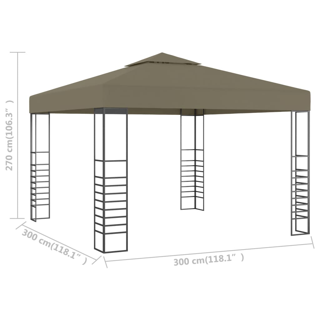 Marquee 3x3 brown-grey 180 g/m²