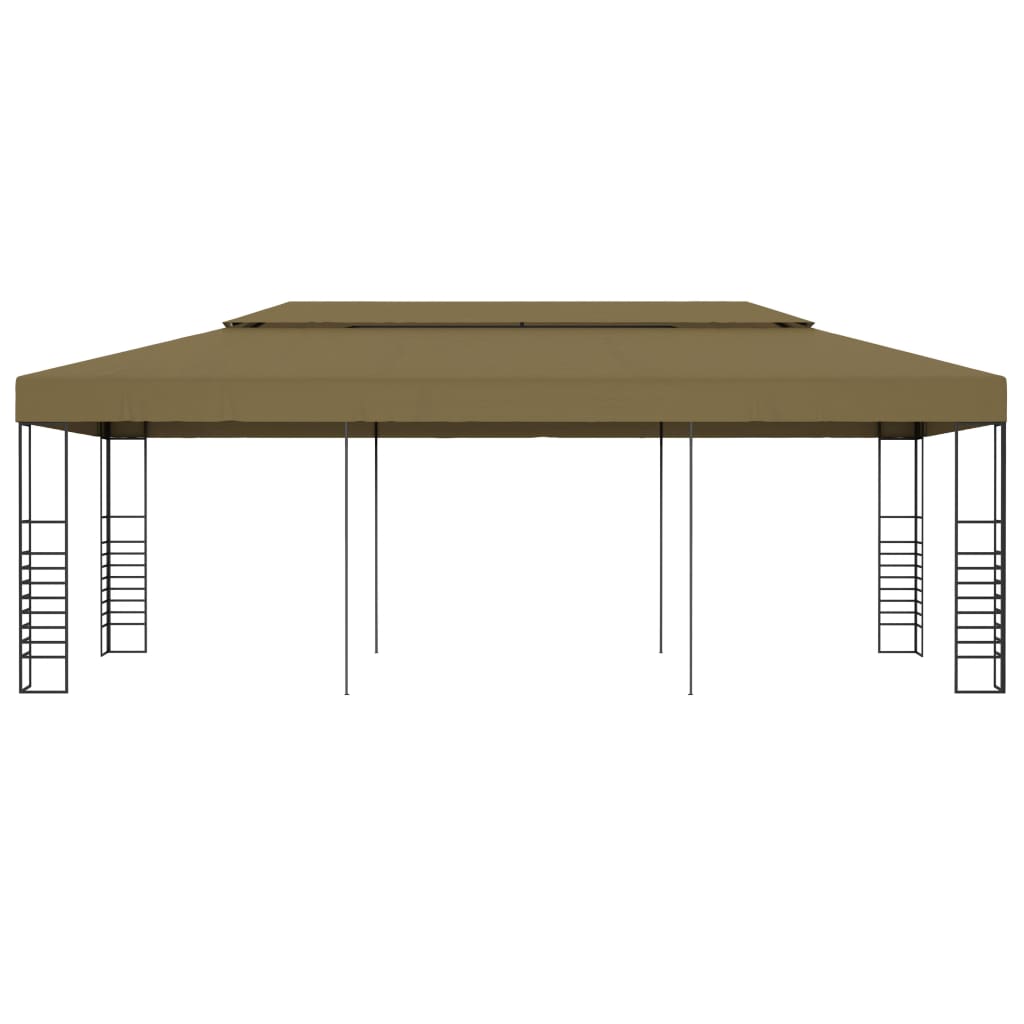 Huvimaja 6x3x2,7 m ruskeanharmaa 180 g/m²