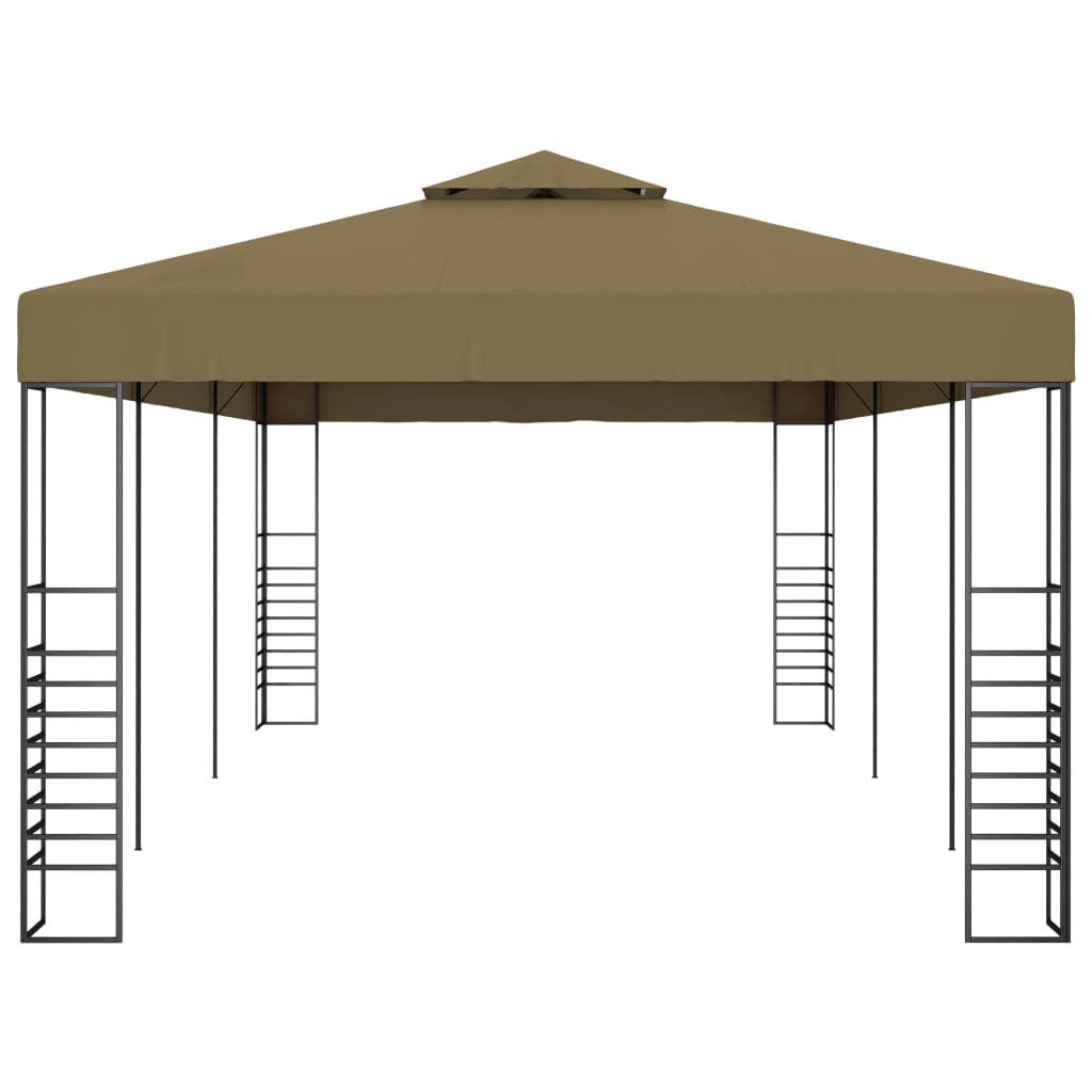 Huvimaja 6x3x2,7 m ruskeanharmaa 180 g/m²