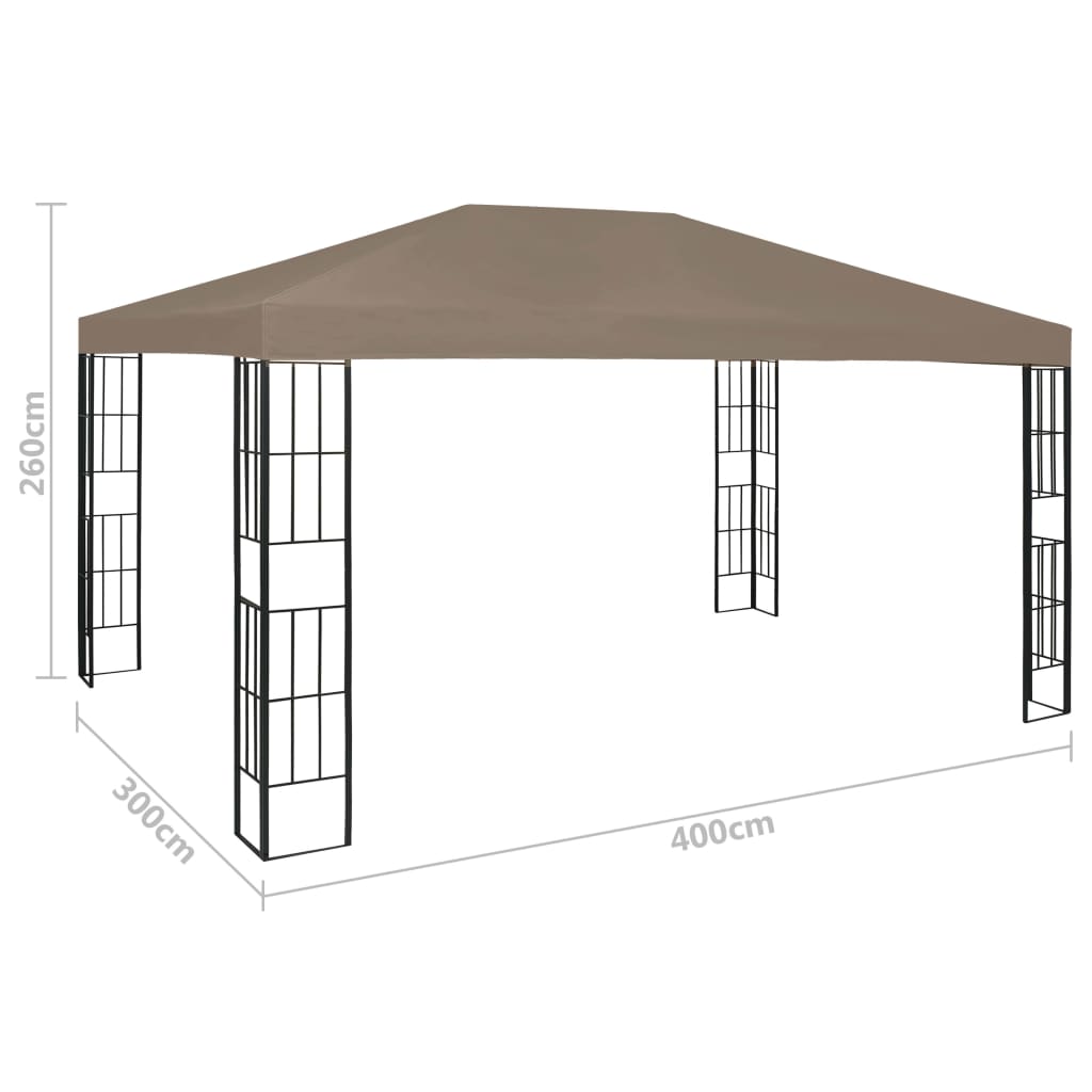 Huvimaja 4x3 m ruskeanharmaa