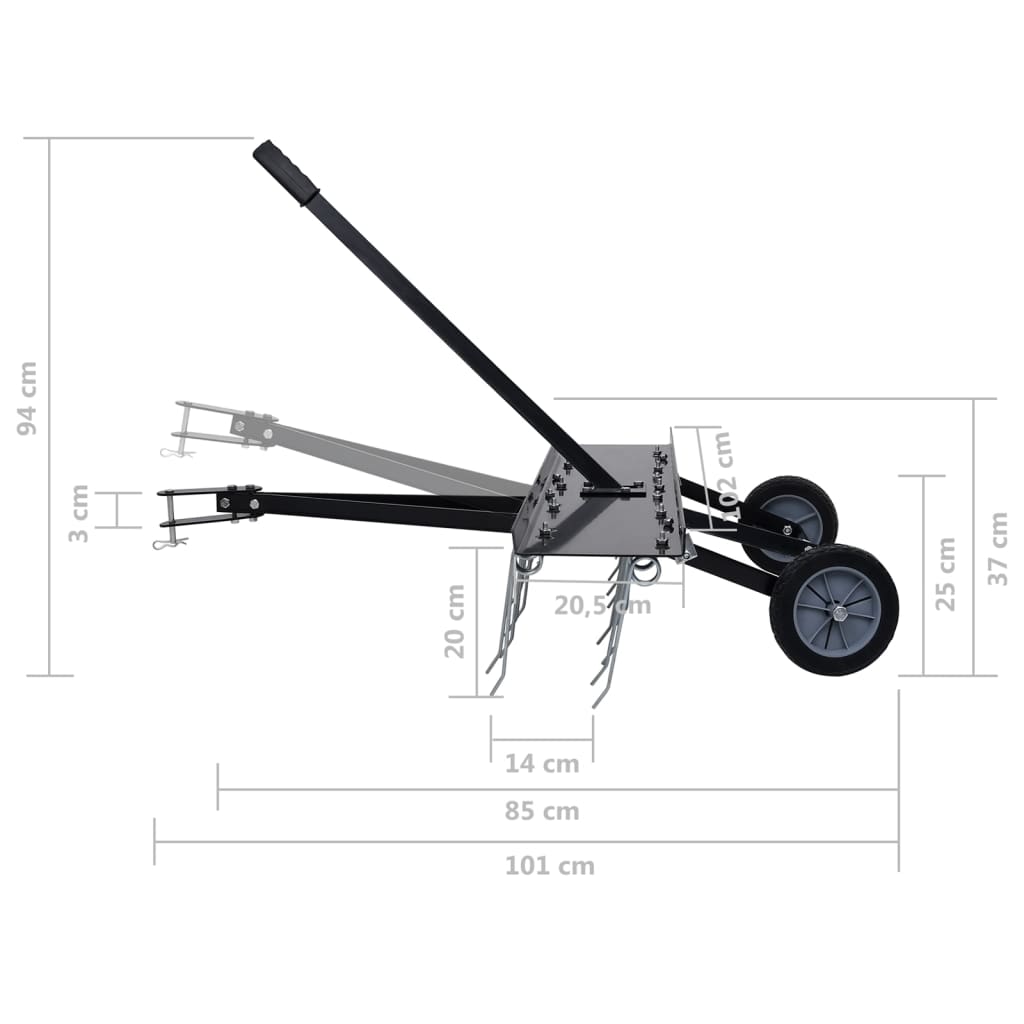 Ajettavan ruohonleikkurin hara 100 cm