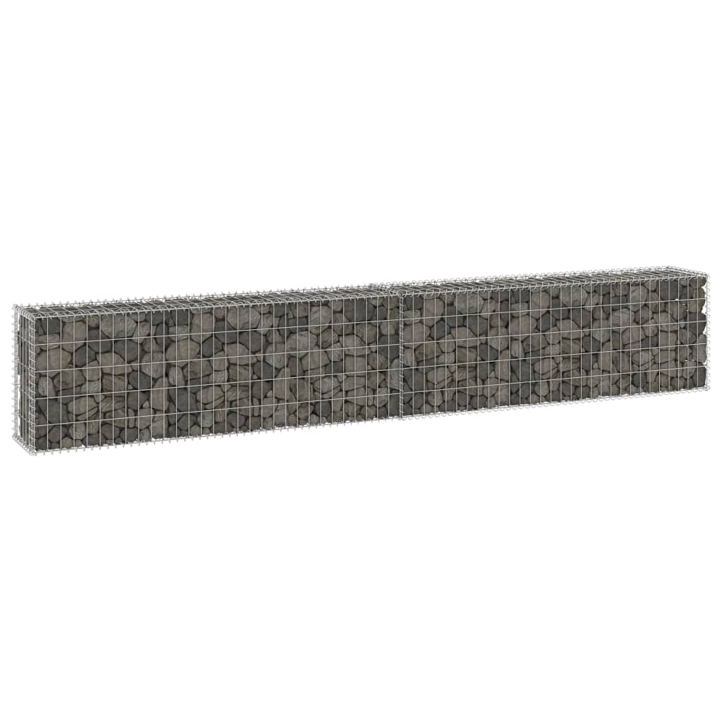 Gabion-kivikori kansilla galvanoitu teräs 300x30x50 cm