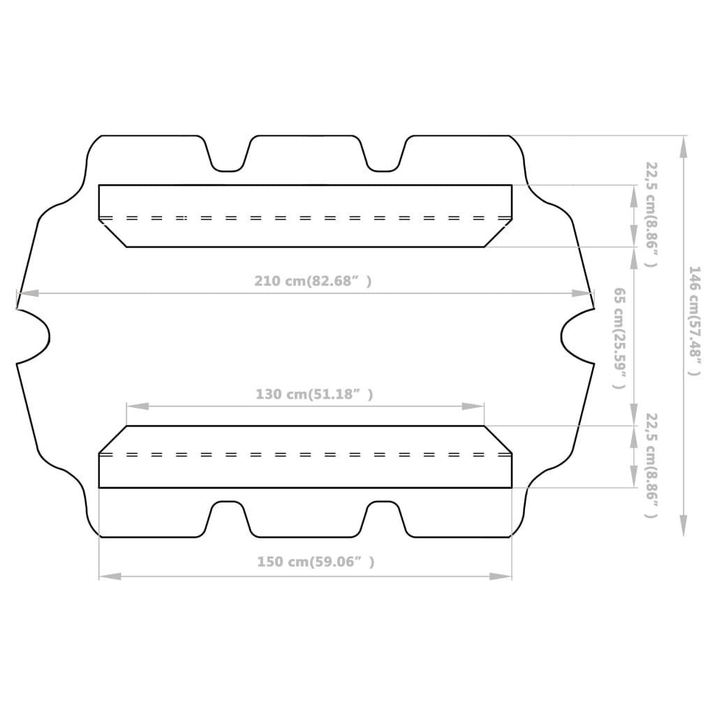 Vaihtokatos puutarhakeinuun kerma 150/130x105/70 cm