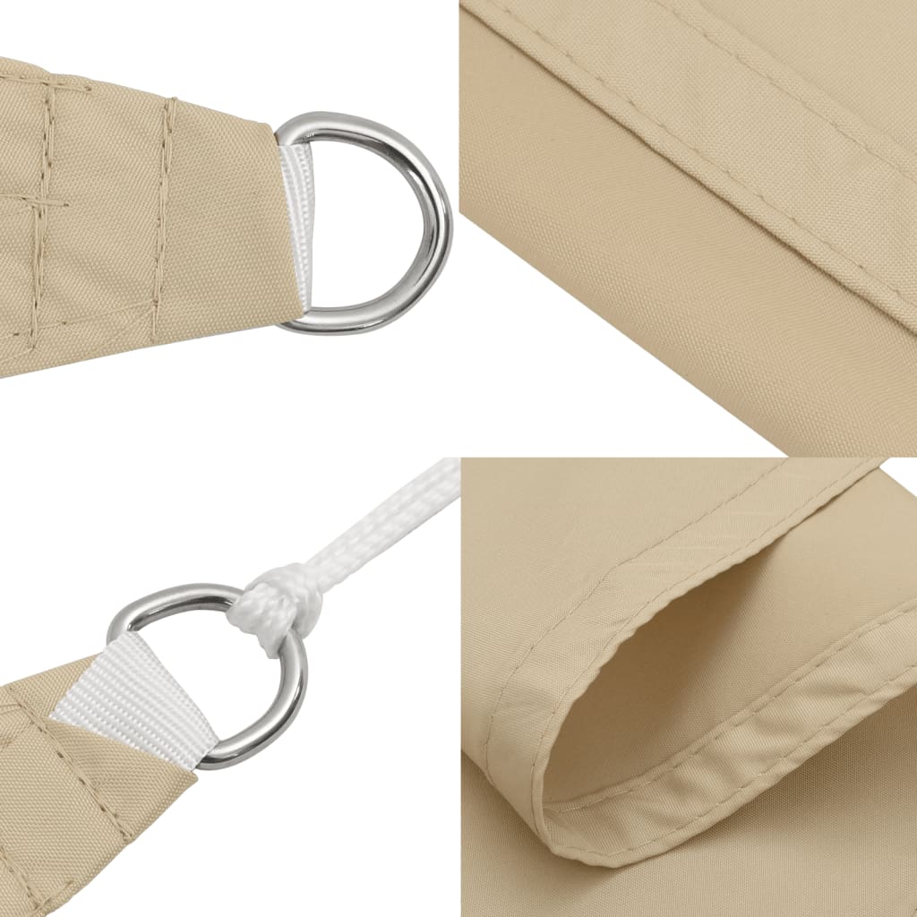 Aurinkopurje Oxford-kangas suorakaide 3x4 m beige