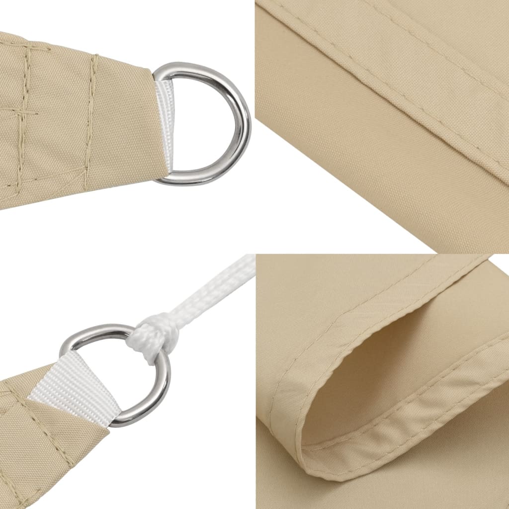 Aurinkopurje Oxford-kangas suorakaide 3,5x4,5 m beige