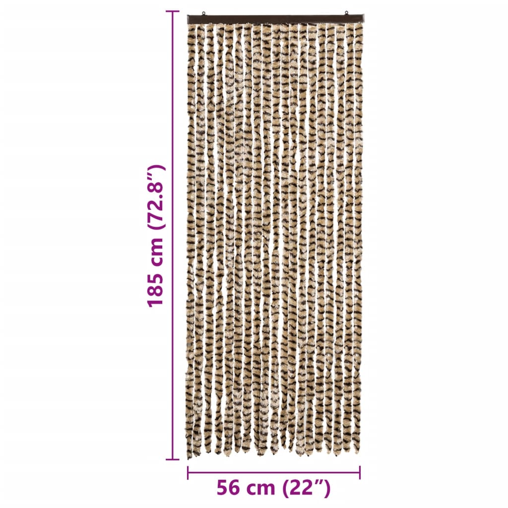 Hyönteisverho beige ja ruskea 56x185 cm Chenille