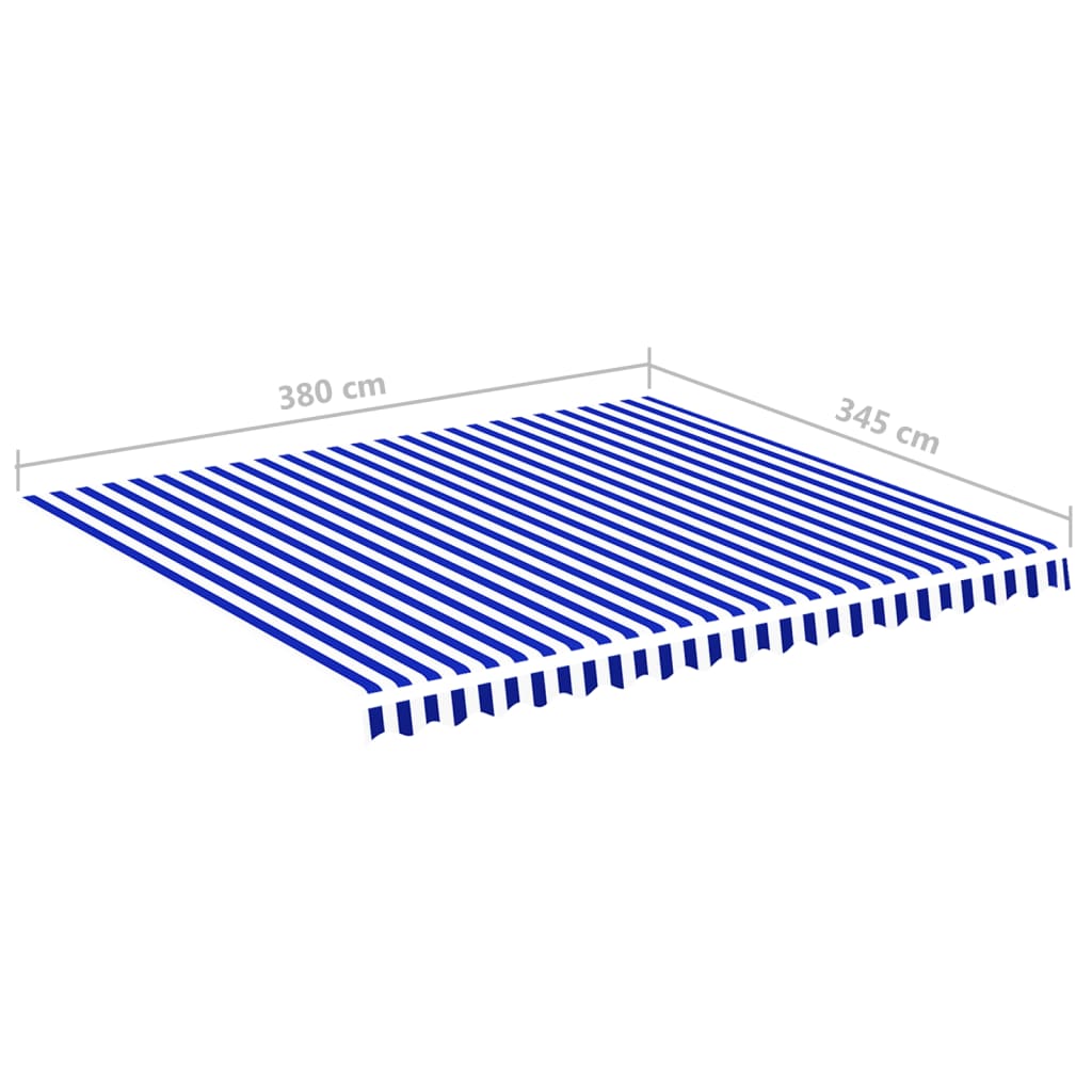 Varakangas markiisiin sininen ja valkoinen 4x3,5 m