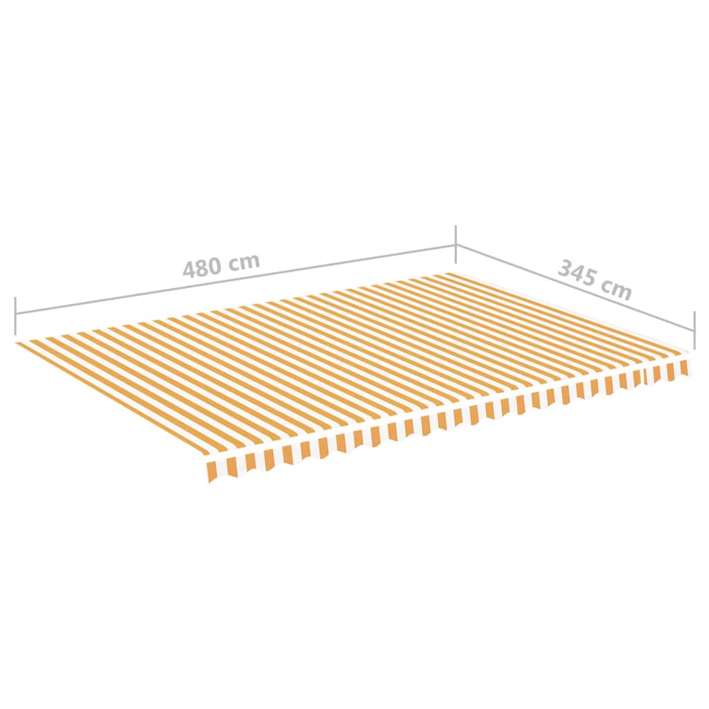 Varakangas markiisiin keltainen ja valkoinen 5x3,5 m