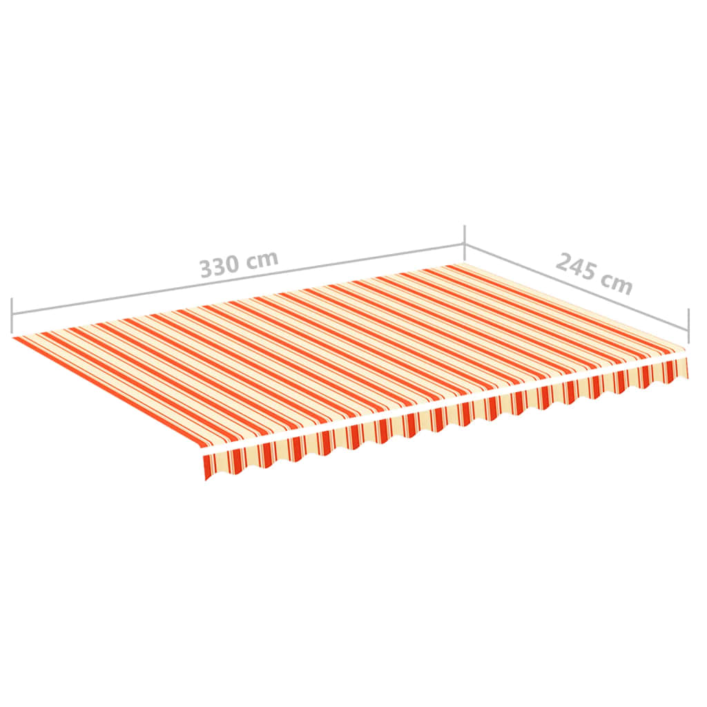 Varakangas markiisiin keltainen ja oranssi 3,5x2,5 m