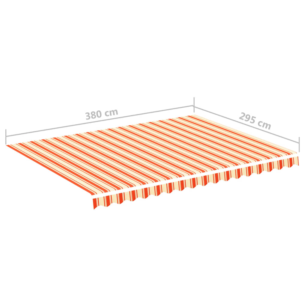 Varakangas markiisiin keltainen ja oranssi 4x3 m