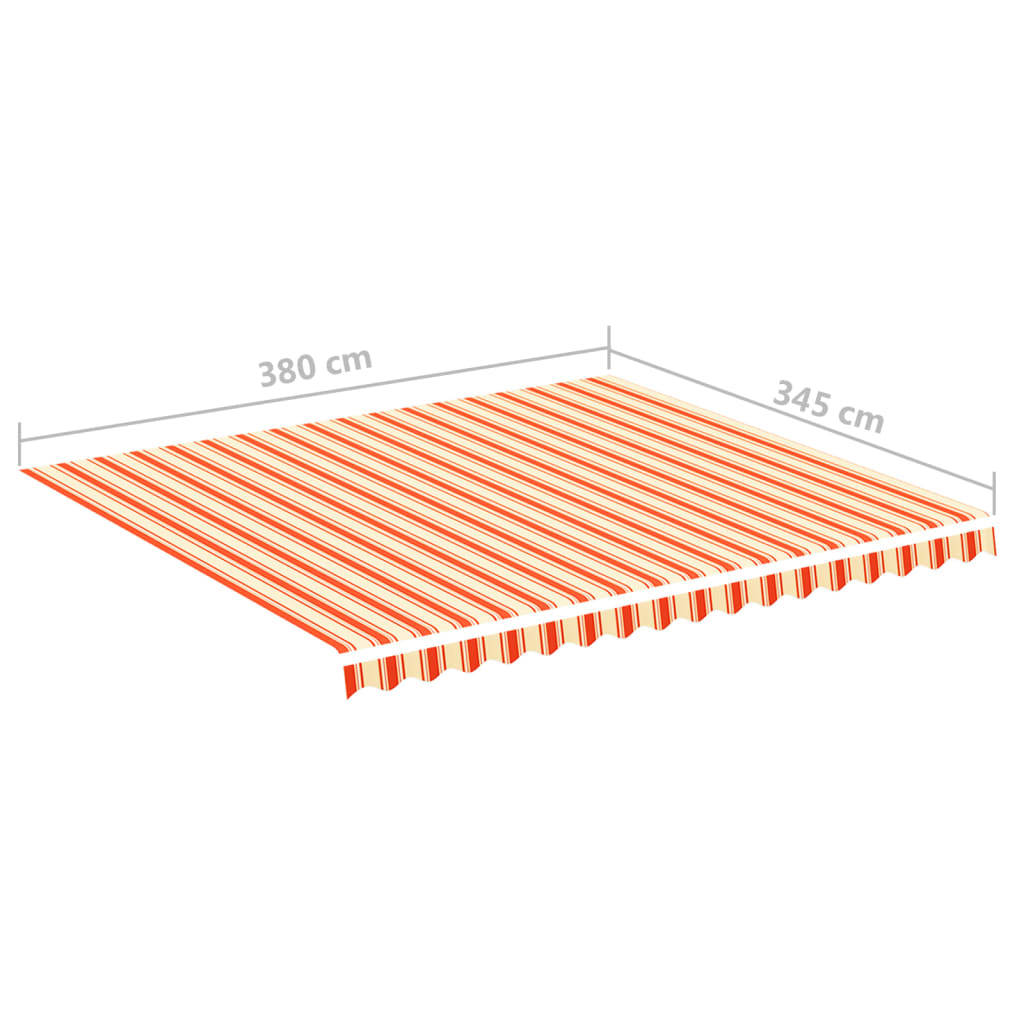 Varakangas markiisiin keltainen ja oranssi 4x3,5 m