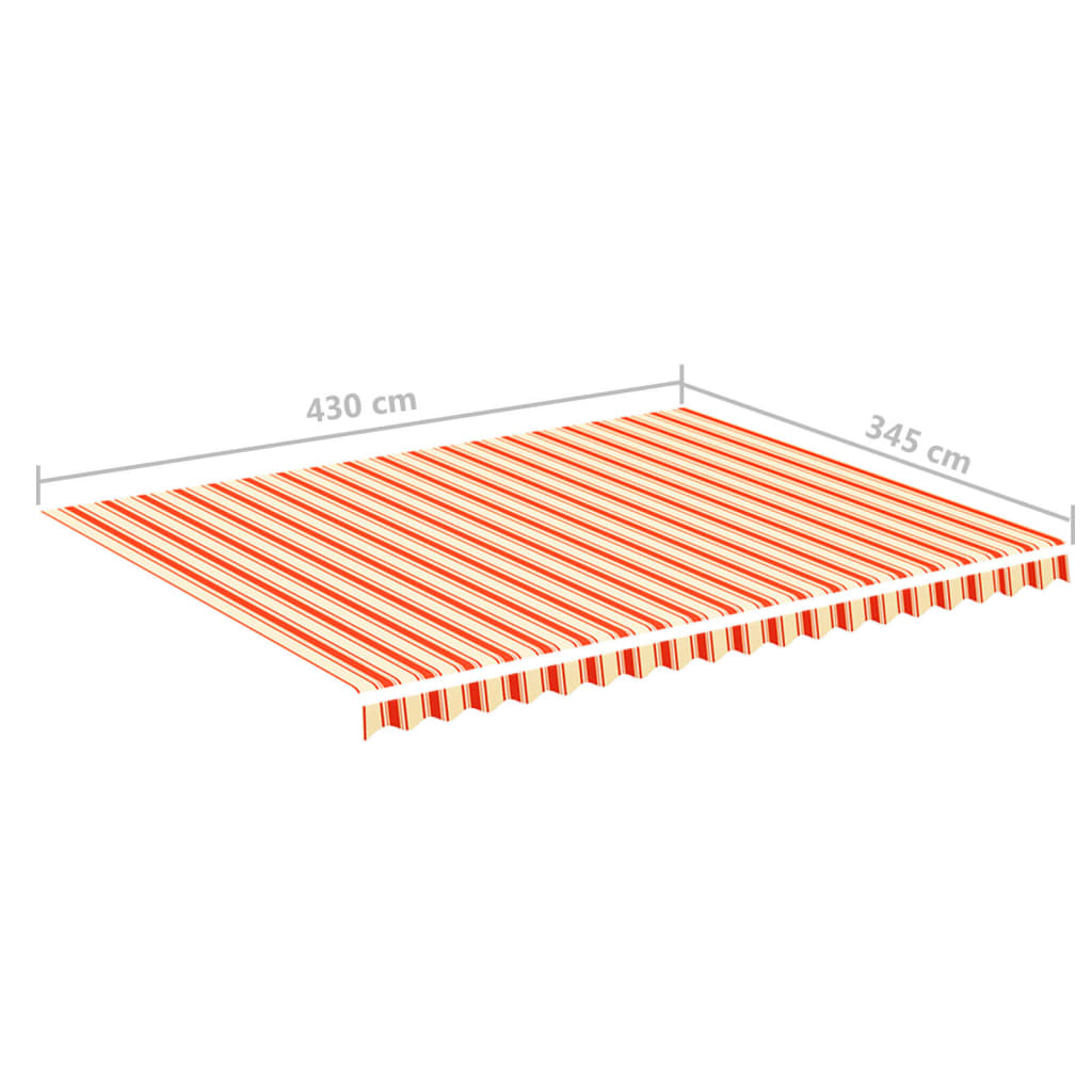 Varakangas markiisiin keltainen ja oranssi 4,5x3,5 m