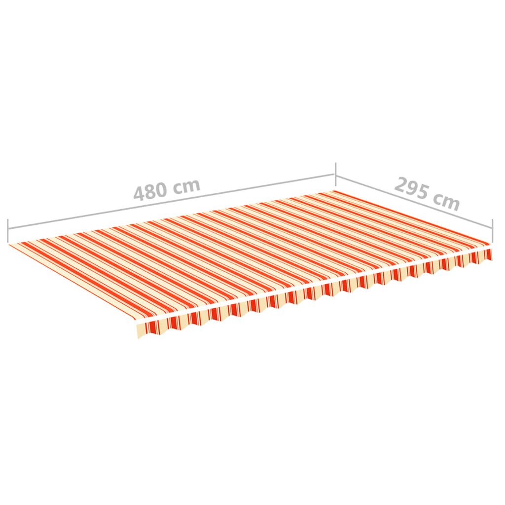 Varakangas markiisiin keltainen ja oranssi 5x3 m