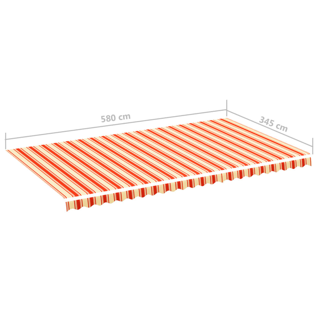 Varakangas markiisiin keltainen ja oranssi 6x3,5 m