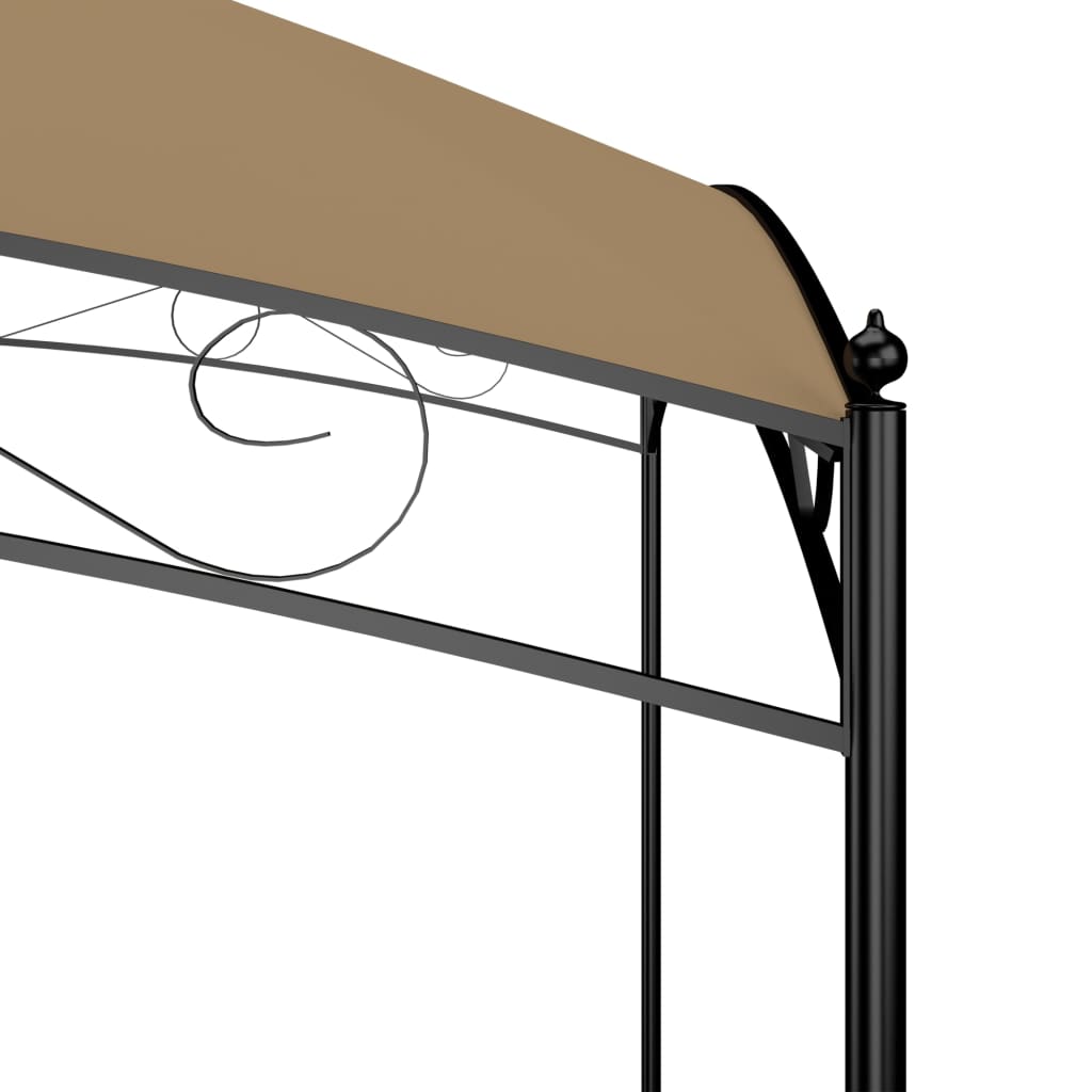 Huvimaja 3x3x2,65 m harmaanruskea 180 g/m²