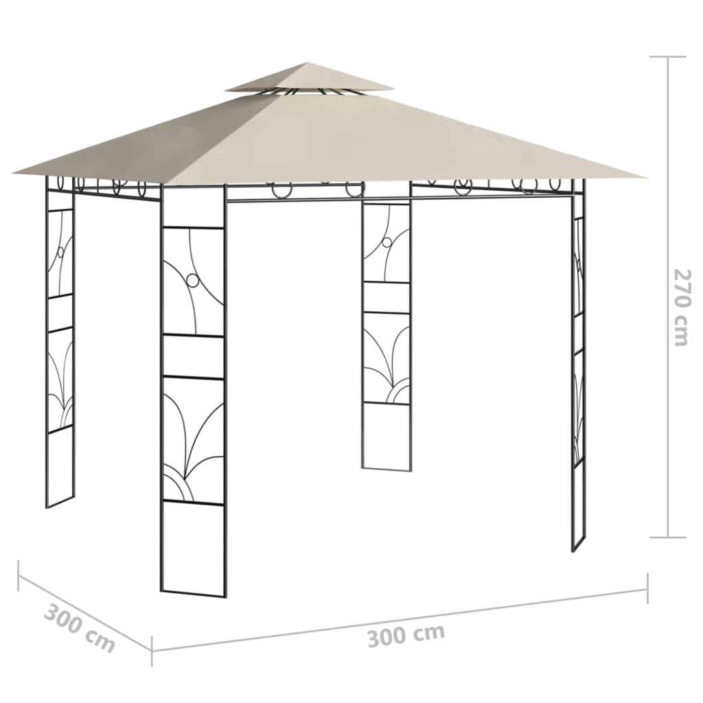 Huvimaja 3x3x2,7 m kerma 160 g/m²