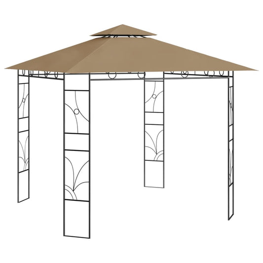 Huvimaja 3x3x2,7 m harmaanruskea 160 g/m²